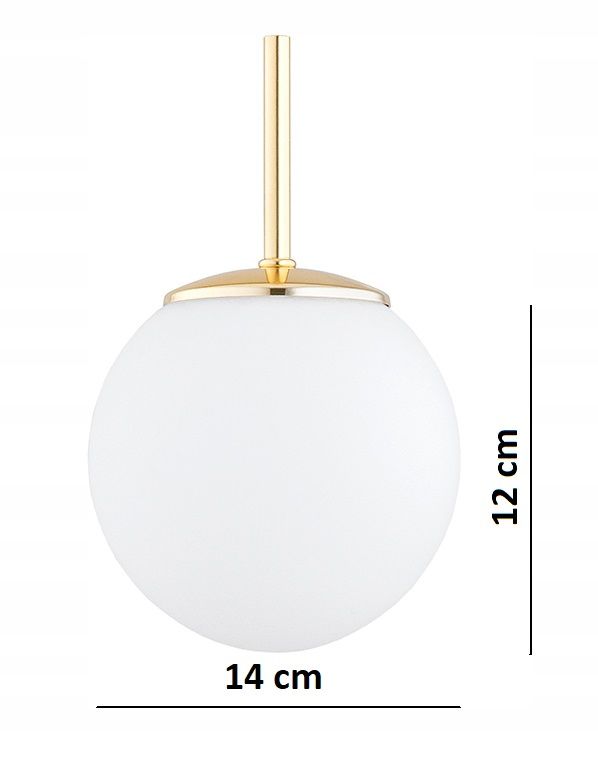 Lampa Wisząca Sufitowa Elko-Lighting 6-Punktowy Nad Stół Złota Białe Szklane Kule MIlo E27 1 szt