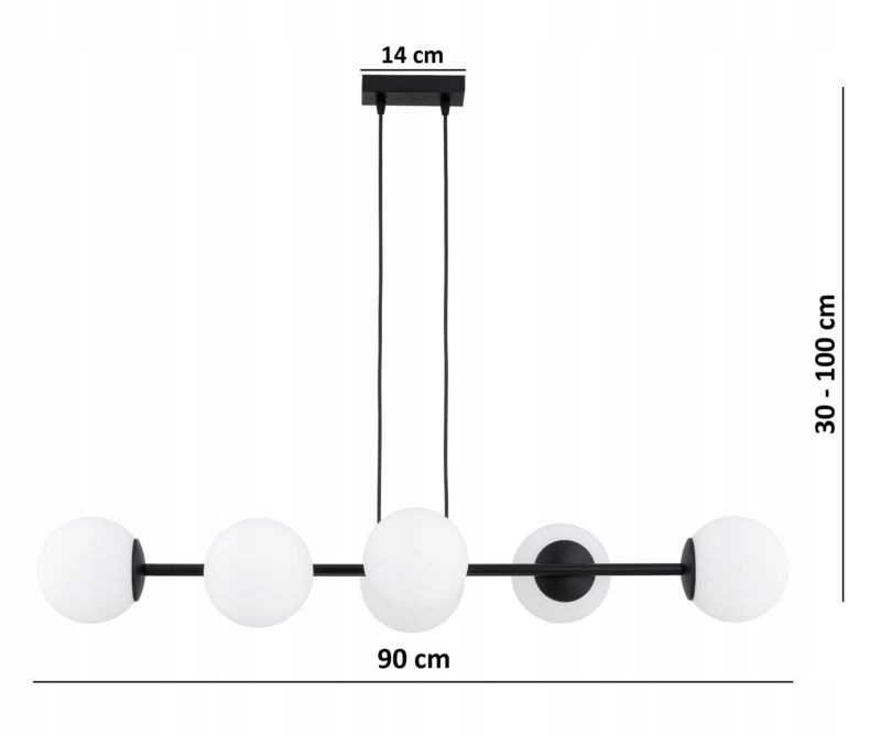 Lampa Wisząca Sufitowa Elko-Lighting MIlo E27 czarny 1 szt