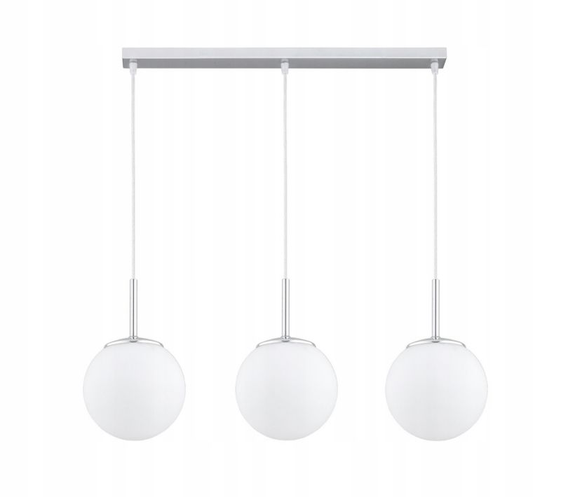 Lampa Wisząca Sufitowa Elko-Lighting Nad Stół Milo Chrom Kule Białe E27 srebrny 1 szt