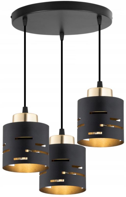 Lampa Wisząca Sufitowa Elko-Lighting Plafon Żyrandol Zwis 3-Punktowy E27 Vox 1 szt