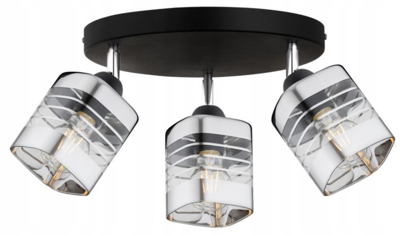 Lampa Wisząca Sufitowa Elko-Lighting Regulowany 3-Punktowy Linea E27 czarny 1 szt