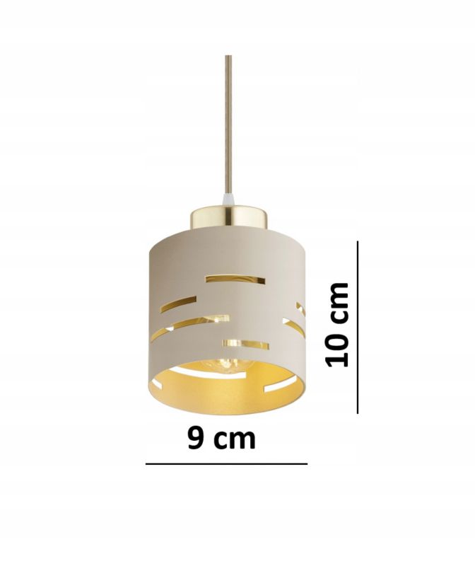 Lampa Wisząca Sufitowa Elko-Lighting Skręt 2-Punktowy Vox E27 beżowy 1szt