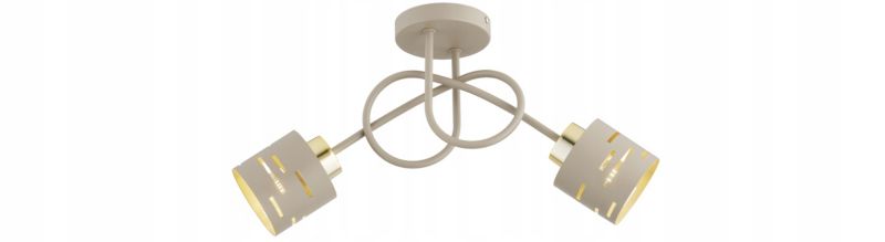 Lampa Wisząca Sufitowa Elko-Lighting Skręt 2-Punktowy Vox E27 beżowy 1szt