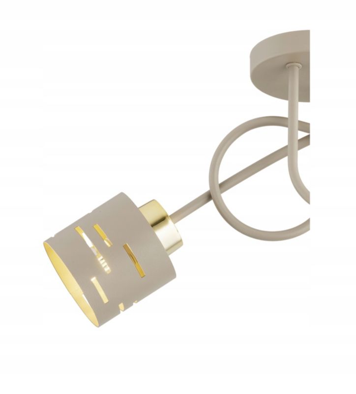 Lampa Wisząca Sufitowa Elko-Lighting Skręt 2-Punktowy Vox E27 beżowy 1szt