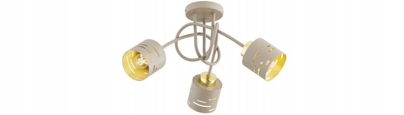 Lampa Wisząca Sufitowa Elko-Lighting Skręt 3-Punktowy Vox E27 beżowy 1szt