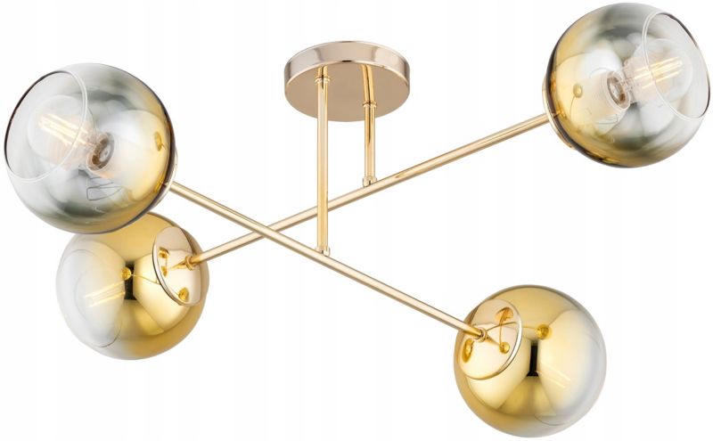 Lampa Wisząca Sufitowa Elko-Lighting Żyrandol 4-Punktowy X E27 Ombre 1 szt