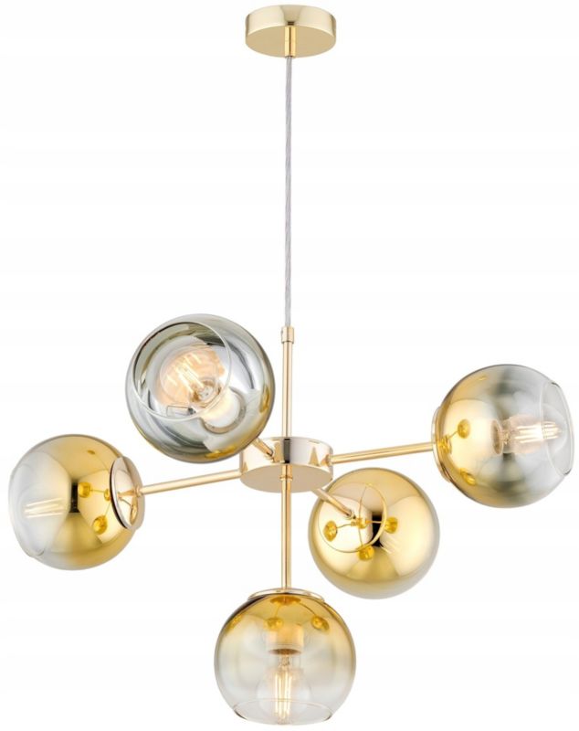 Lampa Wisząca Sufitowa Elko-Lighting Żyrandol 5-Punktowy E27 Ombre 1 szt