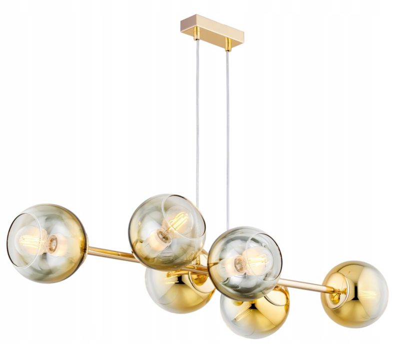 Lampa Wisząca Sufitowa Elko-Lighting Żyrandol 6-punktowy E27 Ombre 1 szt
