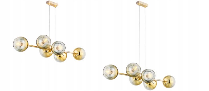 Lampa Wisząca Sufitowa Elko-Lighting Żyrandol 6-punktowy E27 Ombre 1 szt