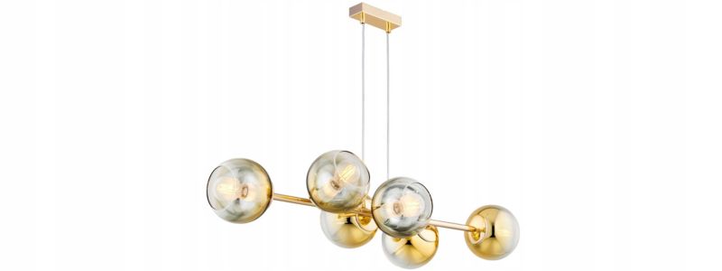 Lampa Wisząca Sufitowa Elko-Lighting Żyrandol 6-punktowy E27 Ombre 1 szt