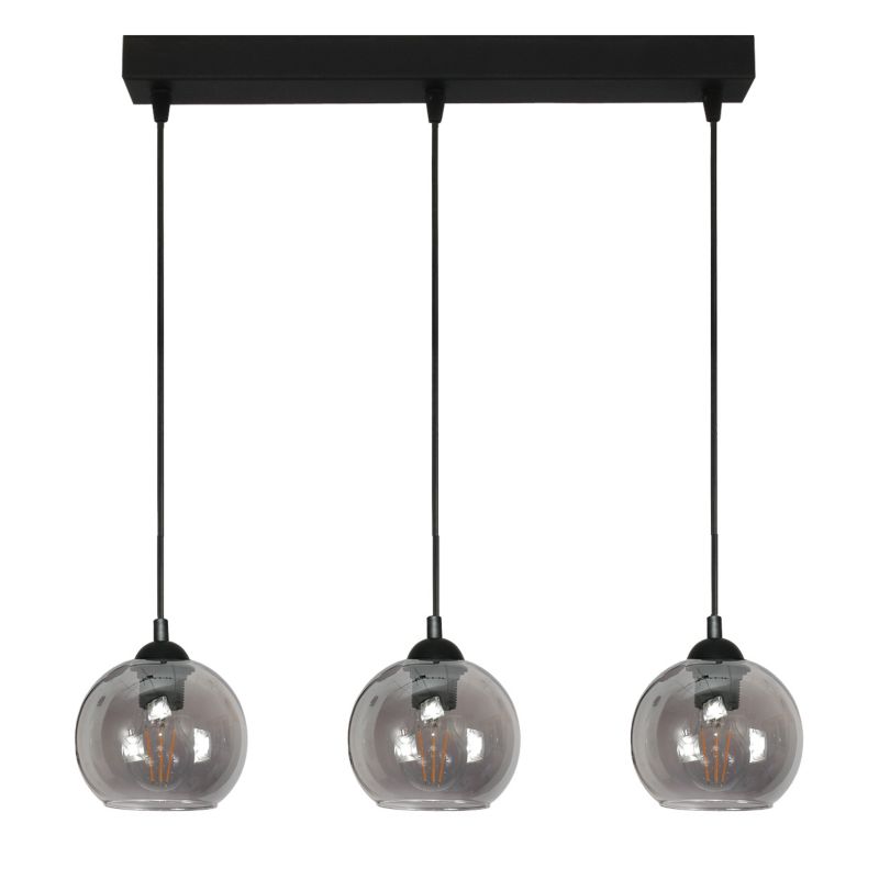 Lampa wisząca sufitowa listwa 3xE27 grafitowe kule czarna nad stół MODE 14-292 1 szt.