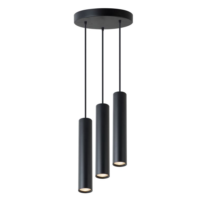 Lampa wisząca sufitowa MasterLED Keon 3-punktowa LED GU10 loft 131 cm IP20 okrągła czarna 1 szt.