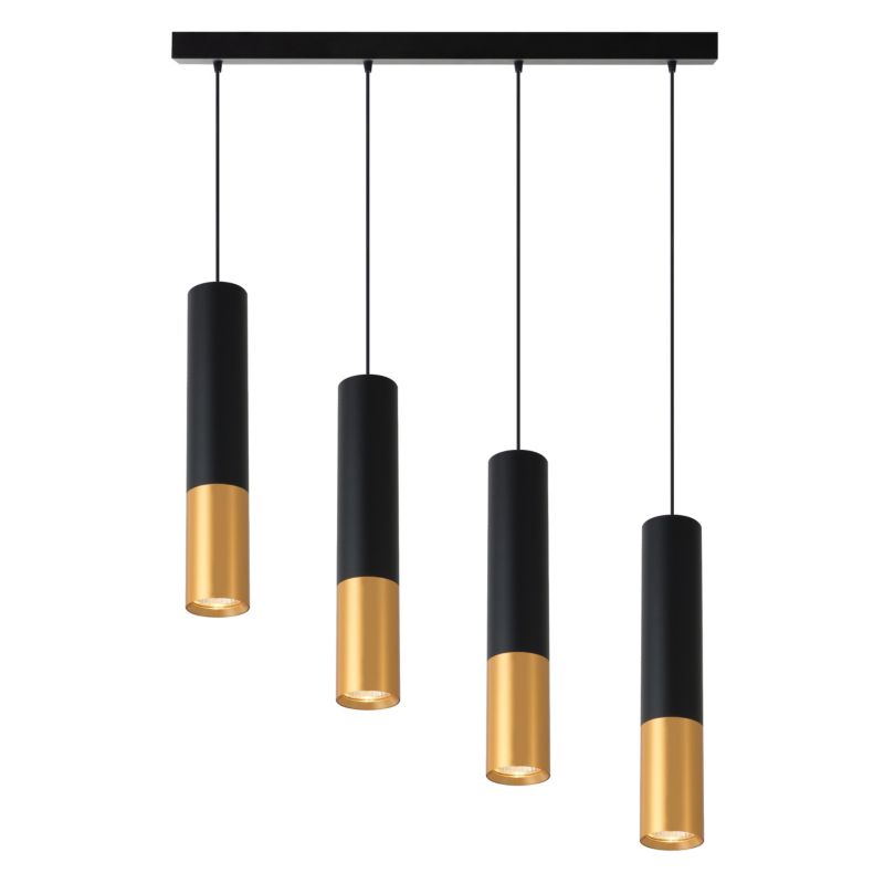 Lampa wisząca sufitowa MasterLED Keon 4-punktowa LED GU10 loft 131 cm IP20 czarna złota 1 szt.