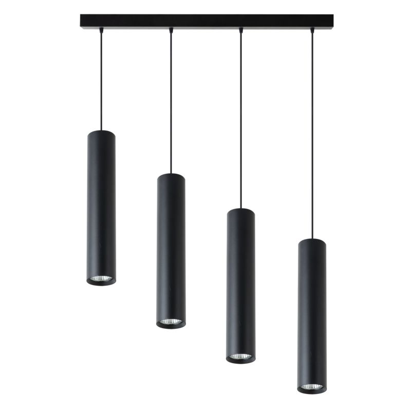 Lampa wisząca sufitowa MasterLED Keon 4-punktowa LED GU10 loft punktowa 131 cm IP20 czarna 1 szt.