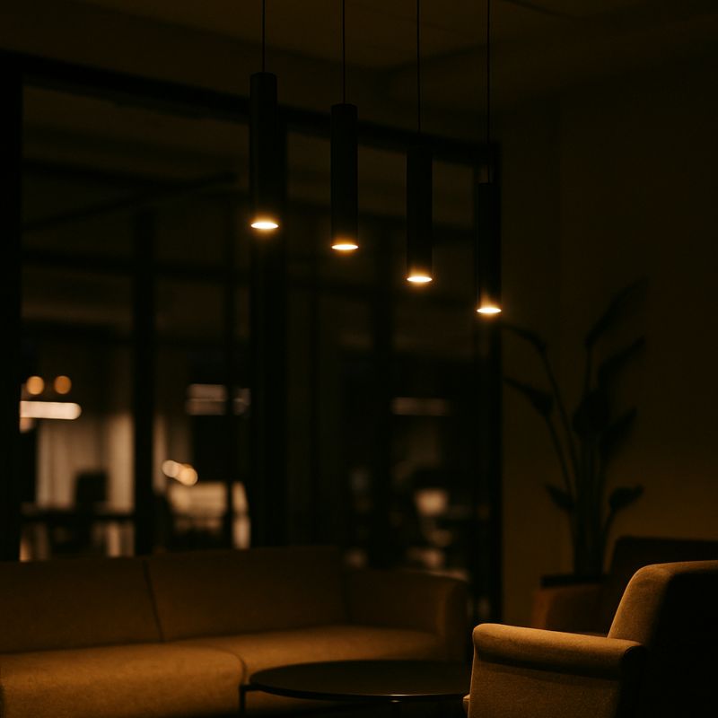 Lampa wisząca sufitowa MasterLED Keon 4-punktowa LED GU10 loft punktowa 131 cm IP20 czarna 1 szt.