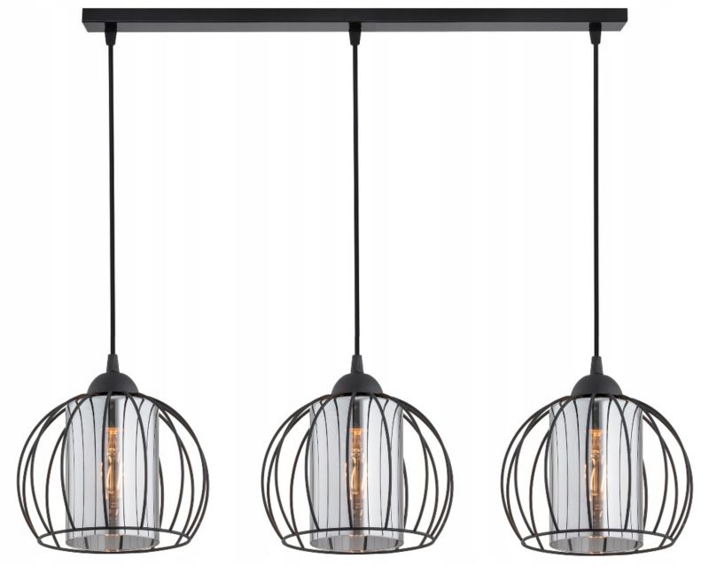 Lampa Wisząca SufitowaElko-Lighting Zwis 3-Punktowy Listwa Viron E27 czarny 1 szt