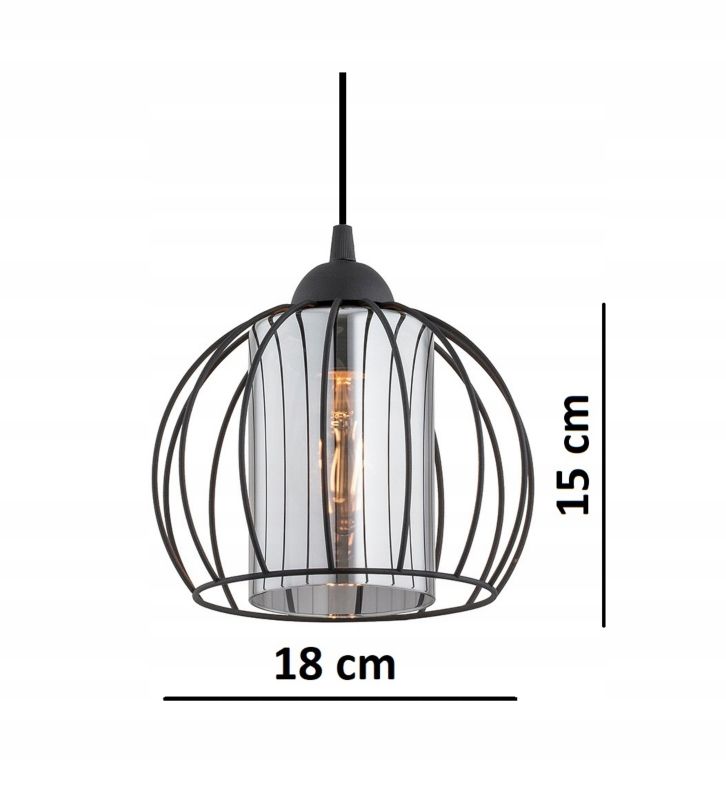 Lampa Wisząca SufitowaElko-Lighting Zwis 3-Punktowy Listwa Viron E27 czarny 1 szt