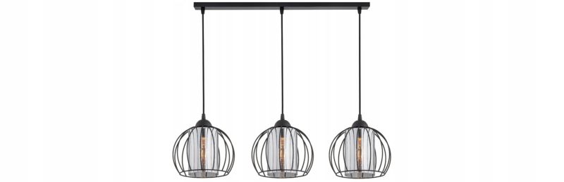Lampa Wisząca SufitowaElko-Lighting Zwis 3-Punktowy Listwa Viron E27 czarny 1 szt