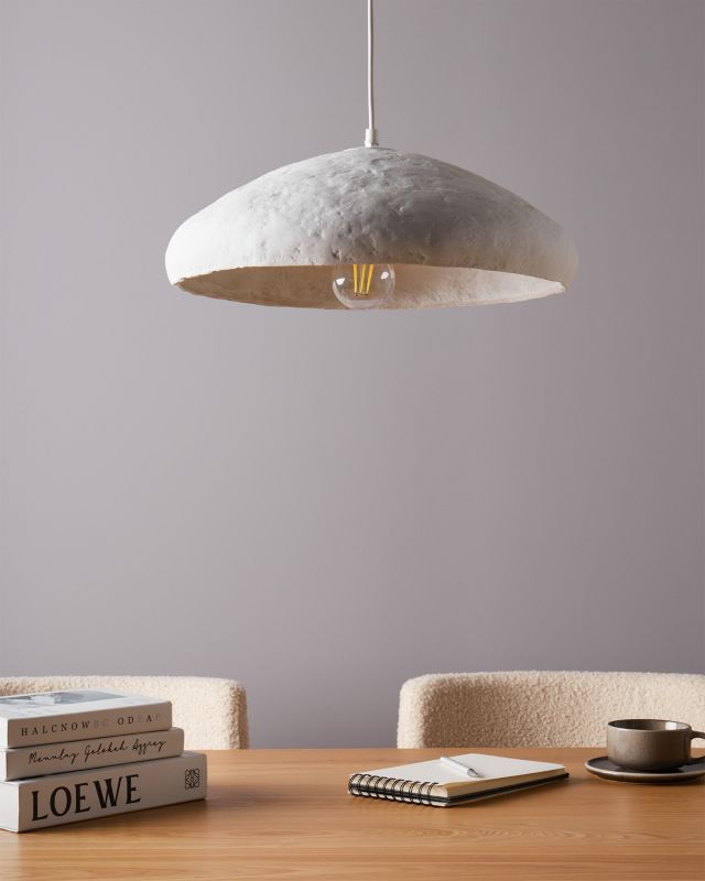 Lampa wisząca Tacuari Papier-mâché Biały 1 szt.