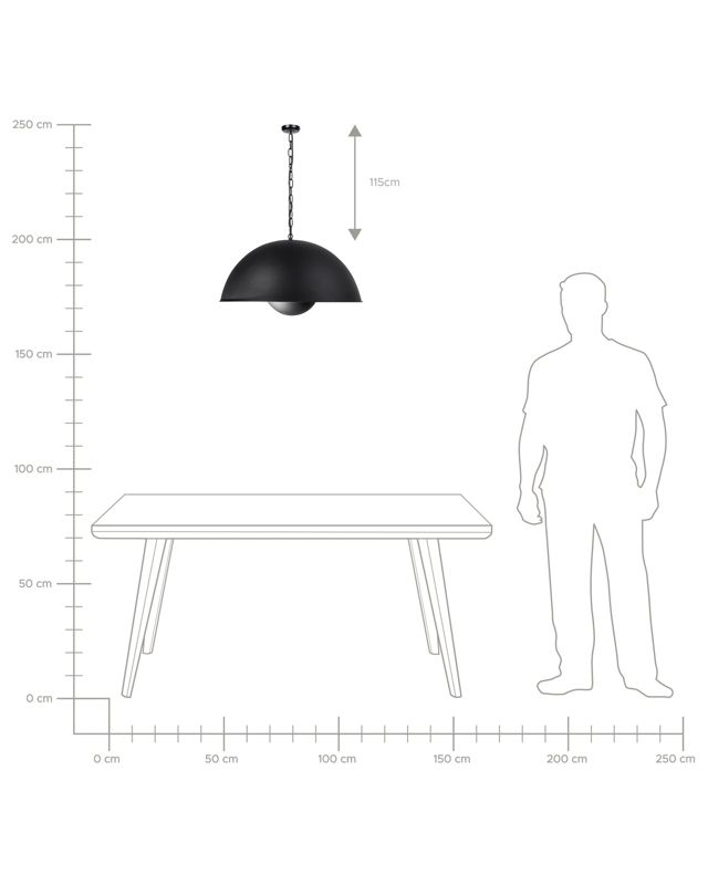 Lampa wisząca Thames Metal Czarny 1 szt.