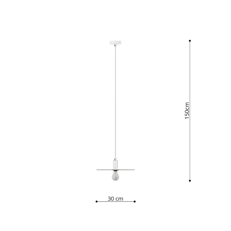 Lampa wisząca Thoro Lighting SIRKEL czarna 1xE27x15W wym:150x30x30cm IP20 -1 szt.