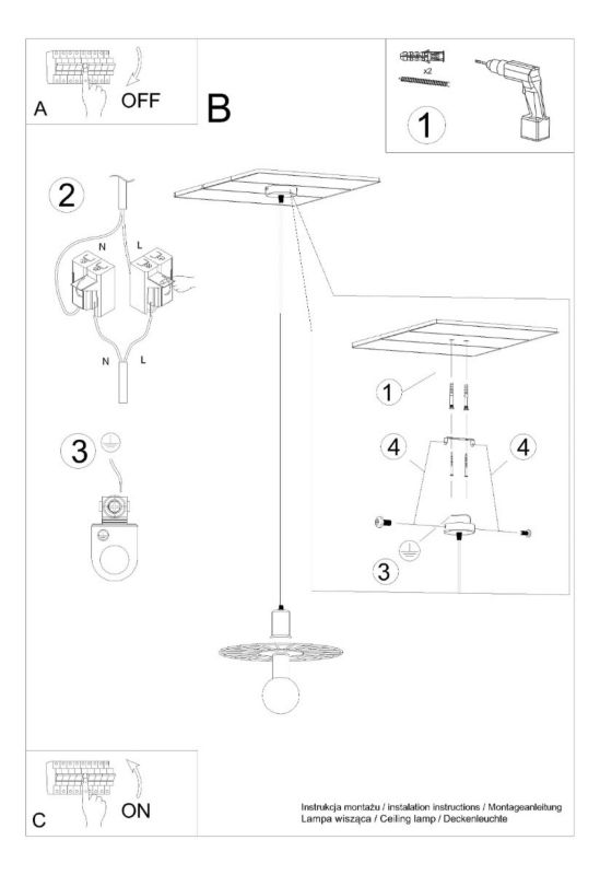 Lampa wisząca Thoro Lighting SIRKEL czarna 1xE27x15W wym:150x30x30cm IP20 -1 szt.