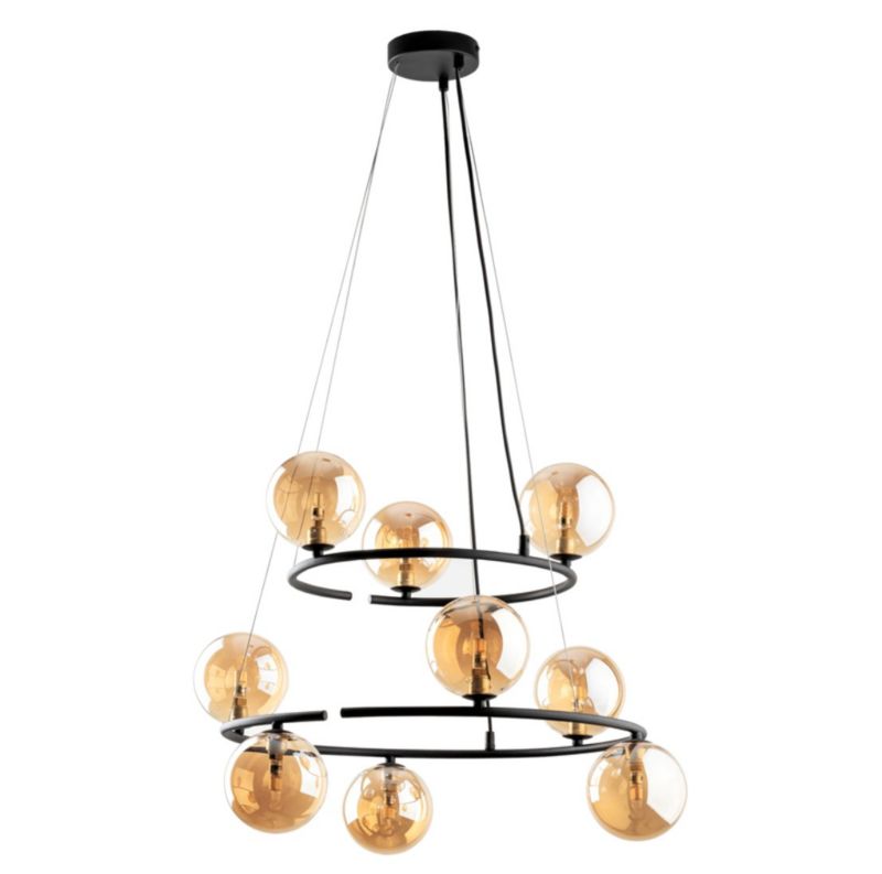 Lampa wisząca TK Lighting Anabelle bursztynowa 62cm  1 szt.