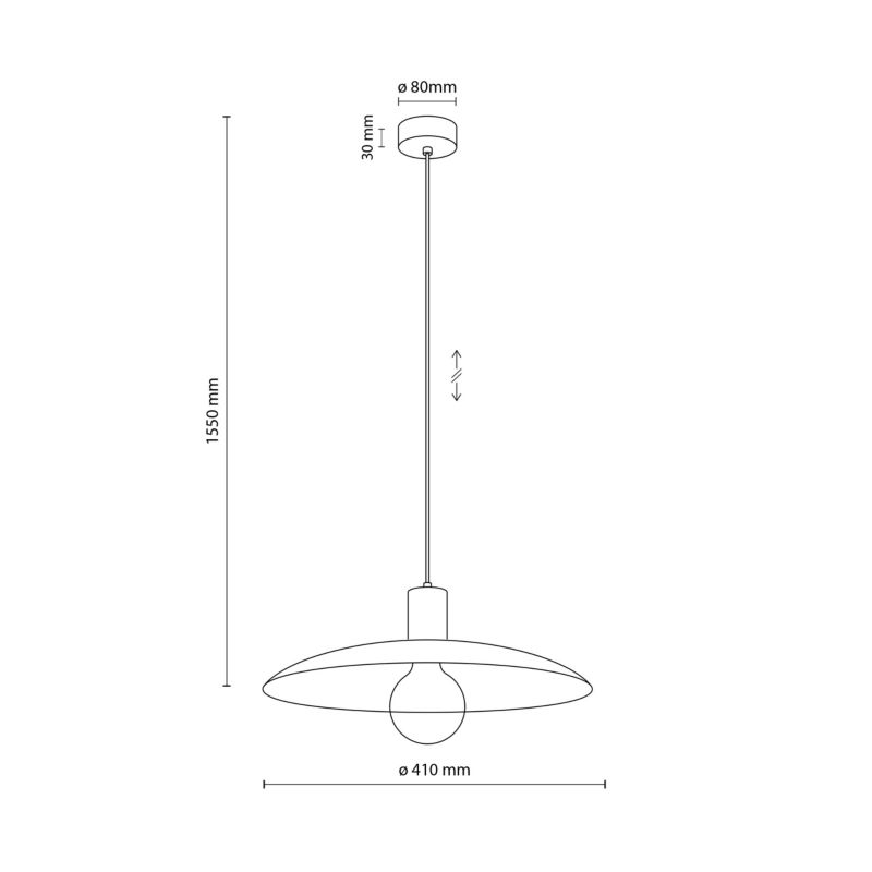 Lampa wisząca TK-Lighting Astra Brown 1Xe27 - 1szt.