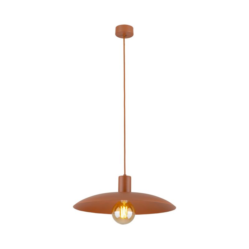 Lampa Wisząca Tk-Lighting Astra ceglany czerwony daszek metalowy - 1szt.
