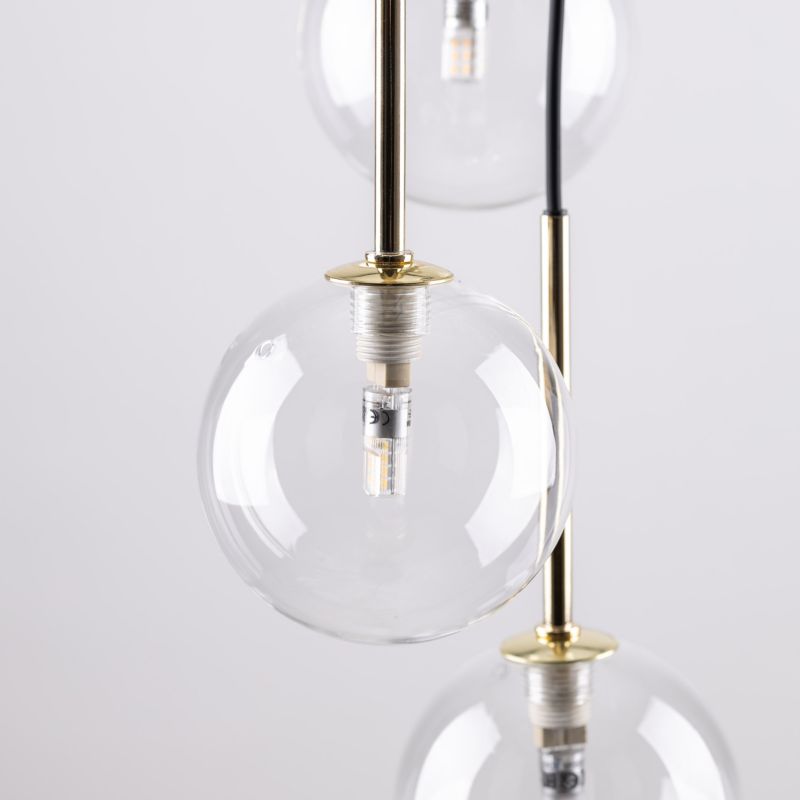 Lampa wisząca Tk-Lighting Aurora przedpokój salon szklane kulki wiszące na różnych wyokościach - 1szt.