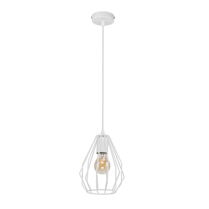 Lampa wisząca TK Lighting Brylant biała 17cm 1 szt.