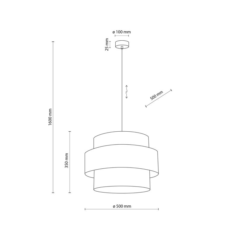 Lampa wisząca TK-Lighting Calisto Juta 1 500 - 1szt.