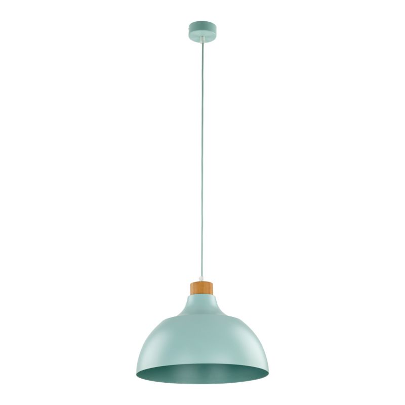 Lampa wisząca TK-Lighting Cap miętowa z dodatkiem drewna - 1 szt.