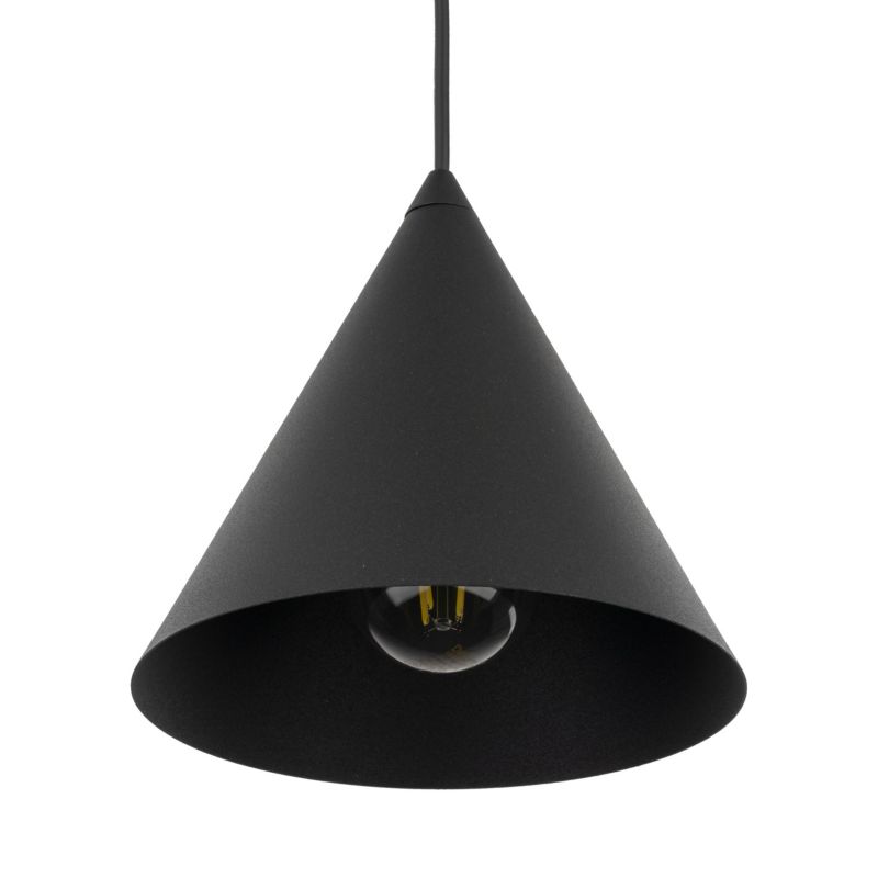 Lampa wisząca TK-Lighting Cono czarny klosz stożek S - 1szt.