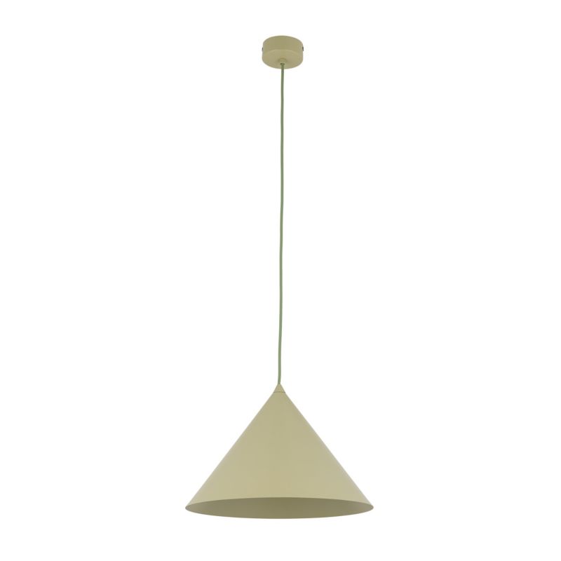 Lampa wisząca Tk Lighting Cono L metalowy stożek pistacjowy zielony 1Xe27 - 1szt.