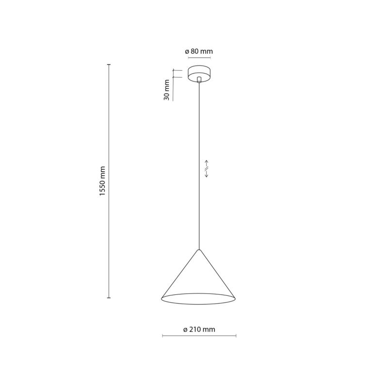 Lampa Wisząca TK Lighting Cono S Kaszmir klosz metalowy stożek 1Xe27 -1szt.