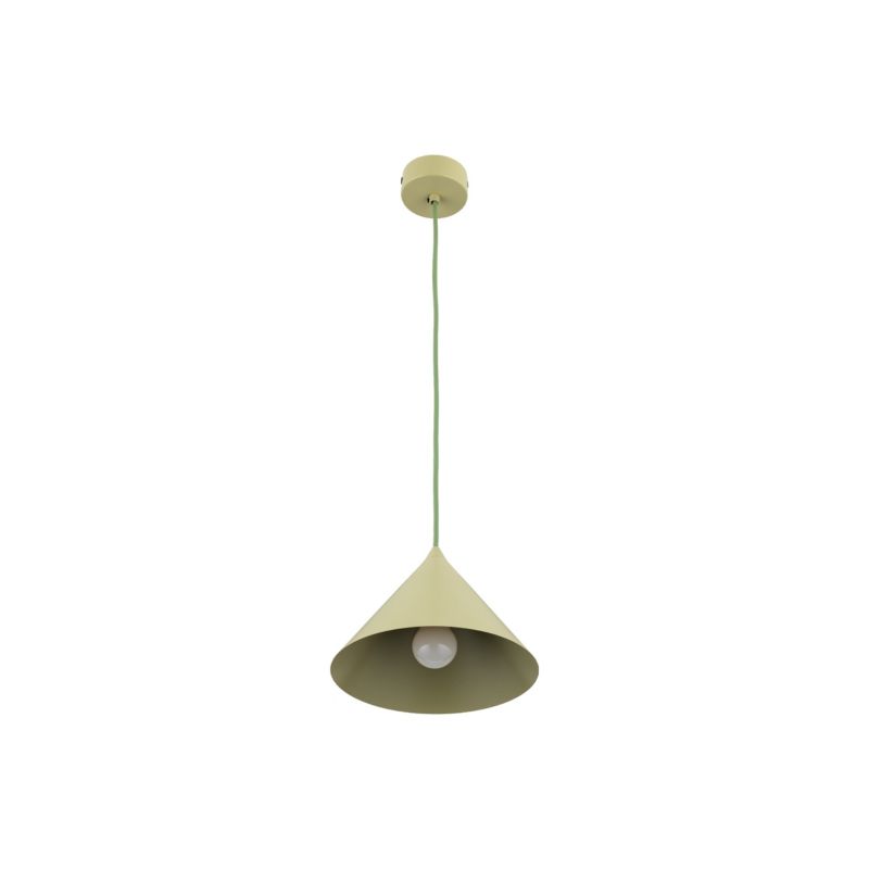 Lampa wisząca TK Lighting Cono S stożek metalowy pistacjowy 1Xe27 -1szt.