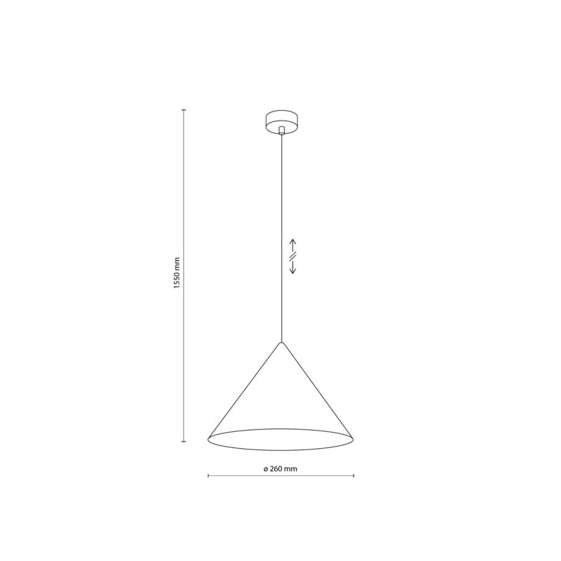 Lampa wisząca TK Lighting Cono S stożek metalowy pistacjowy 1Xe27 -1szt.