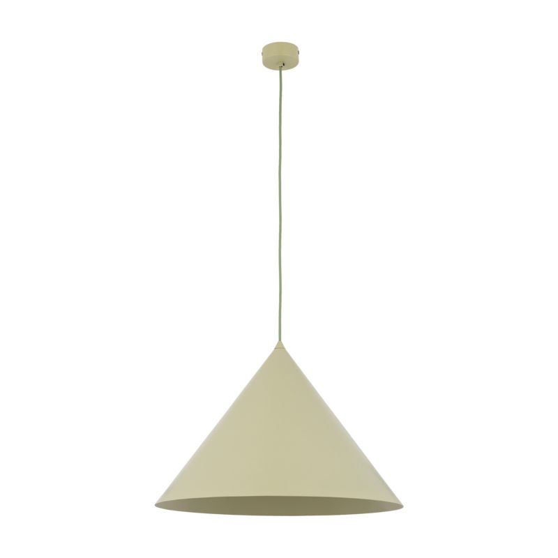 Lampa wisząca Tk Lighting Cono Xl metalowy stożek pistacjowy zielony 1Xe27 - 1szt.