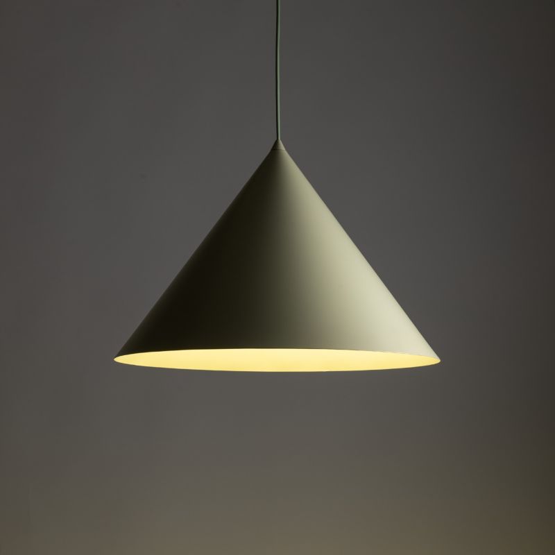 Lampa wisząca Tk Lighting Cono Xl metalowy stożek pistacjowy zielony 1Xe27 - 1szt.
