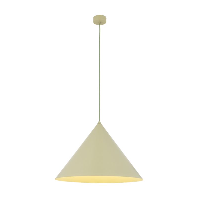 Lampa wisząca Tk Lighting Cono Xl metalowy stożek pistacjowy zielony 1Xe27 - 1szt.