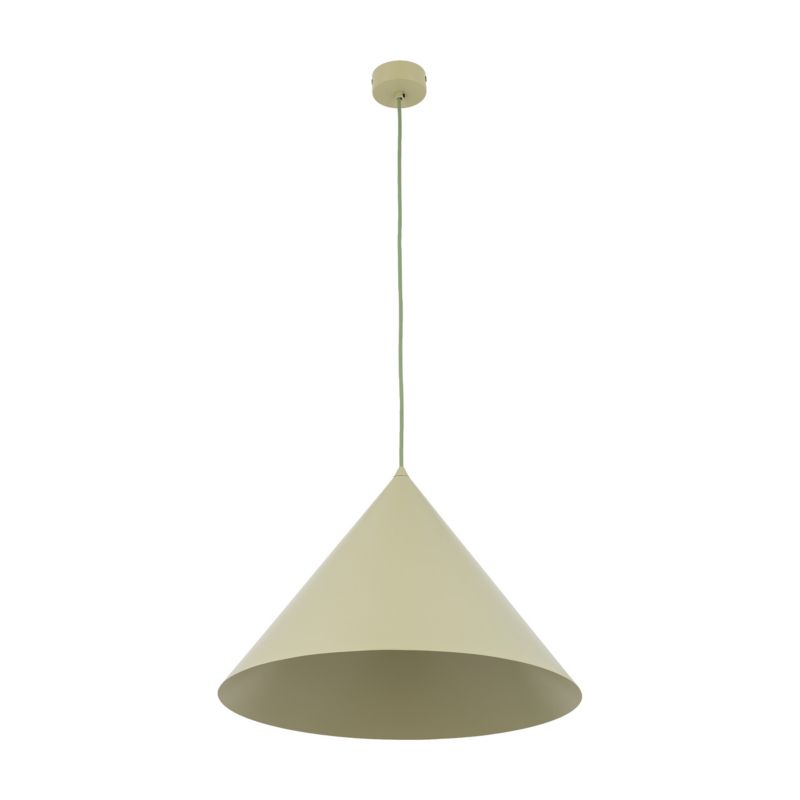 Lampa wisząca Tk Lighting Cono Xl metalowy stożek pistacjowy zielony 1Xe27 - 1szt.