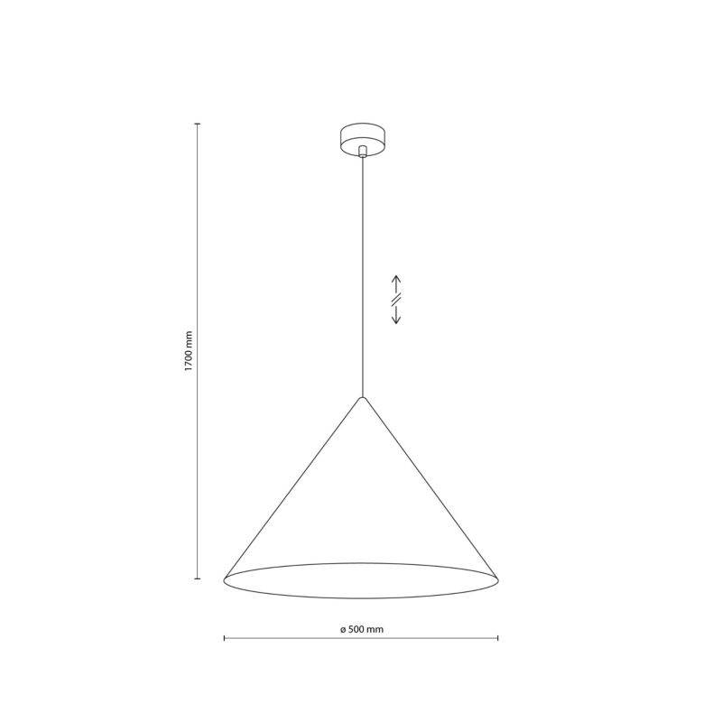 Lampa wisząca Tk Lighting Cono Xl metalowy stożek pistacjowy zielony 1Xe27 - 1szt.