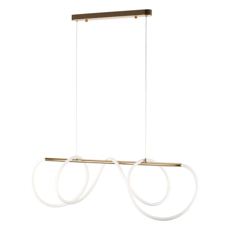 Lampa wisząca TK-Lighting Dorana wąż Led na złotej belce owinięty - 1szt.