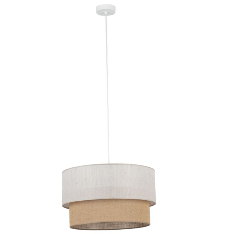 Lampa wisząca TK Lighting DUO LINEN JUTA 1XE27 450 - 1 szt