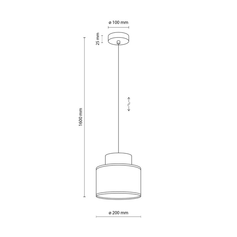Lampa wisząca TK-Lighting Duo White Juta 1 - 1szt.