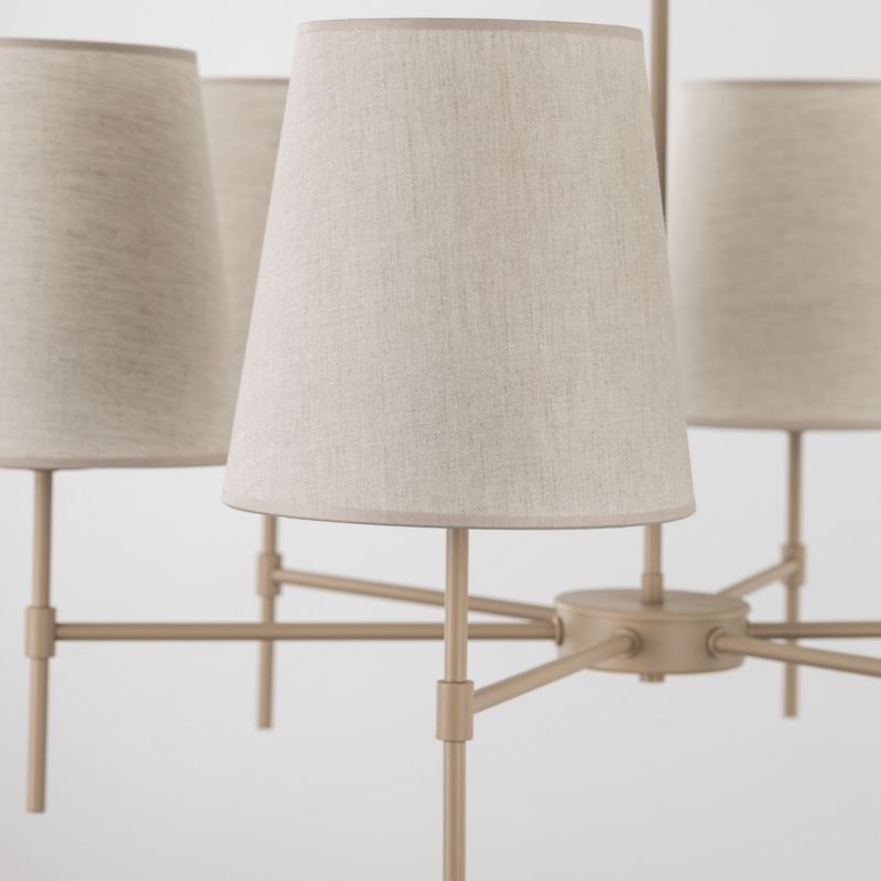 Lampa Wisząca Tk-Lighting Elizabeth Sabia beżowy żyrandol z abażurami klasyczny - 1 szt.