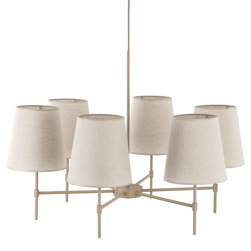 Lampa Wisząca Tk-Lighting Elizabeth Sabia beżowy żyrandol z abażurami klasyczny - 1 szt.