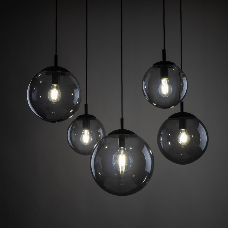 Lampa wisząca TK-Lighting Esme Grafitowe klosze pająk 5x E27 - 1szt.