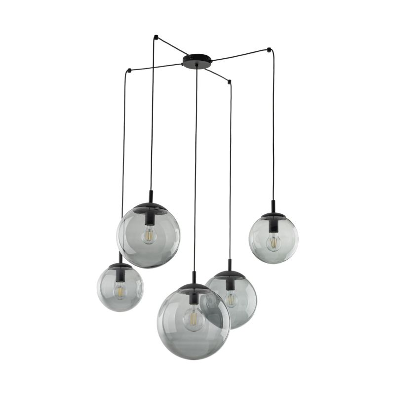 Lampa wisząca TK-Lighting Esme Grafitowe klosze pająk 5x E27 - 1szt.